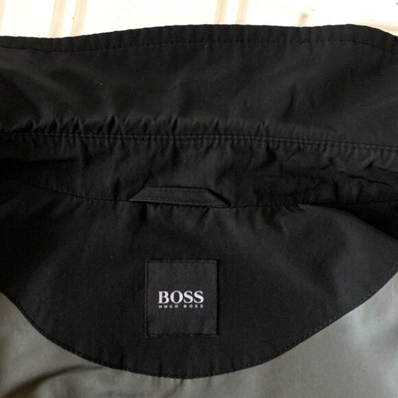 HUGO BOSS LIGHTWEIGHT FRONT ZIPPER BLACK JACKET MEN SIZE  46 - Picture 10 of 13